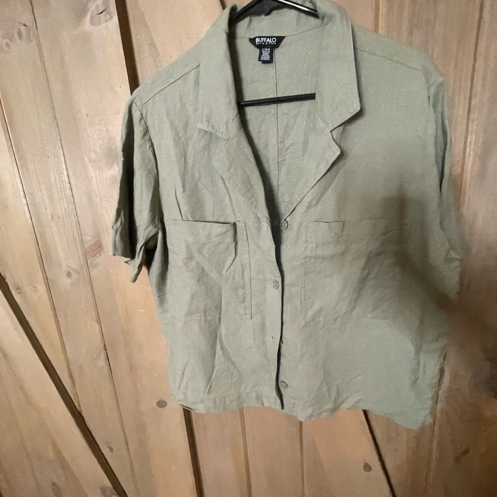 Women’s Tab Short Sleeve Linen-Blend Jacket